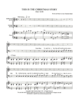 This Is The Christmas Story  SATB