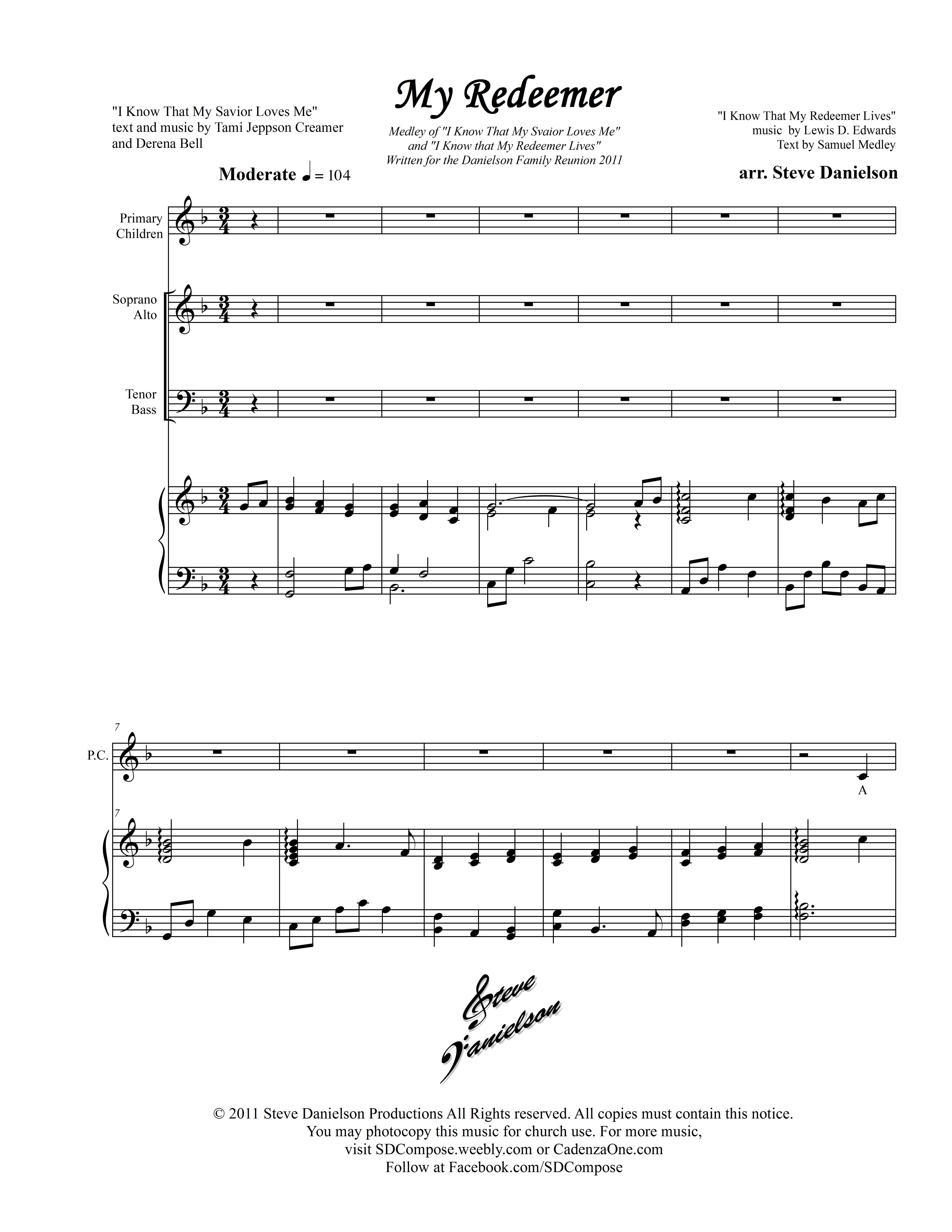 O My Heavenly Father (by Steve Danielson -- 2 part choir)