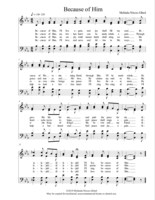 Because of Him (Hymn format)
