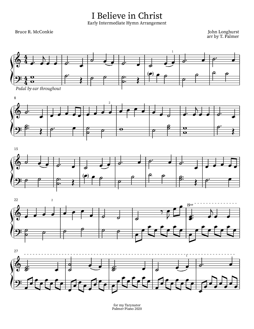 One Piece - Opening 2 - Believe Sheet music for Piano (Solo)