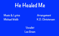 He Healed Me