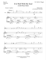 It is Well with My Soul - Cello Piano Duet - Intermediate Level