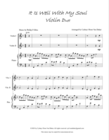 It Is Well With My Soul violin duet with piano