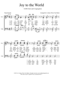 Joy to the World SATB Choir and Congregation