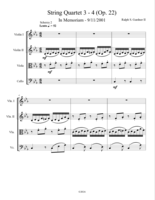 "String Quartet 3 - 4 (Op.22) In Memoriam 9/11/2001"