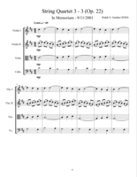 "String Quartet 3 - 3 (Op.22) In Memoriam 9/11/2001"