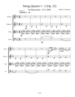 "String Quartet 3 - 2 (Op.22) In Memoriam 9/11/2001"