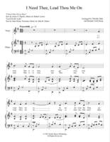 I Need Thee, Lead Thou Me On - Medium Vocal Solo