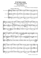 A la hora nona. Trío para capilla musical. Trío de saxofones.