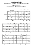 Angels in Bethlehem. Christmas Carol for Euphonium and Tuba Quartet.