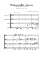 Campana sobre campana. Euphonium and tuba quartet