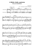A Belén vinde, pastores. Duet for euphoniums.