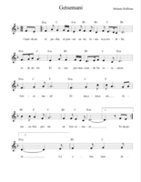 Getsemani - Melodía + Acordes, Letra en Espanol (Dm)