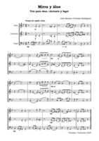 Myrrh and Aloe. Trio for Oboe, Clarinet and Bassoon.